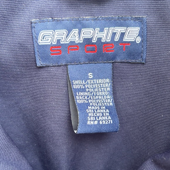 Graphite Sport Mens Half Zip Small Pullover Windbreaker with Hooded Collar A-3 - Picture 5 of 5